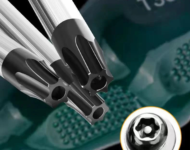CrV Magnetic Tip Torx Screwdriver with Hole T8 T10 T15 T20 T25 T27 T30 T30 Length 75mm 100mm 300mm 3 4 12 Inches