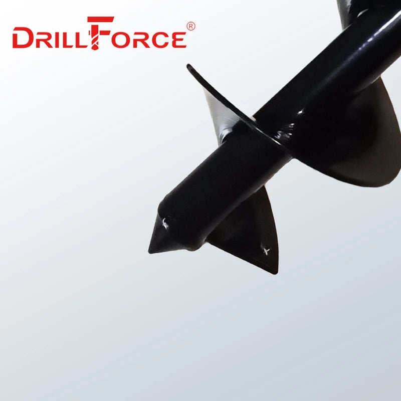 Drillforce Earth Auger Drill Bit with Handle DIY Tools Handheld Manual Digger Post Hole Drill Bit Spiral Garden Ground Auger